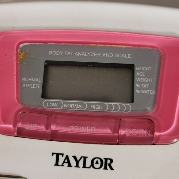 Taylor Body Fat Analyzer Scale Whte/silver 9v Battery Tested - Picture 3 of 7